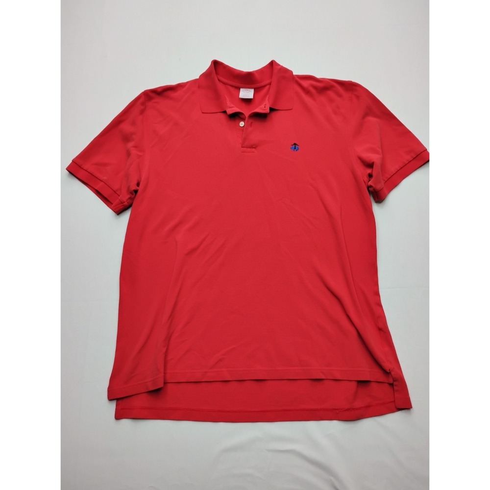 Brooks Brothers 1818 Performance Polo Shirt Red Men XL Cotton Preppy Sheep logo